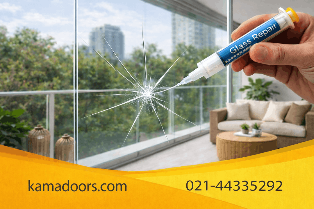 چسب ترک شیشه پنجره