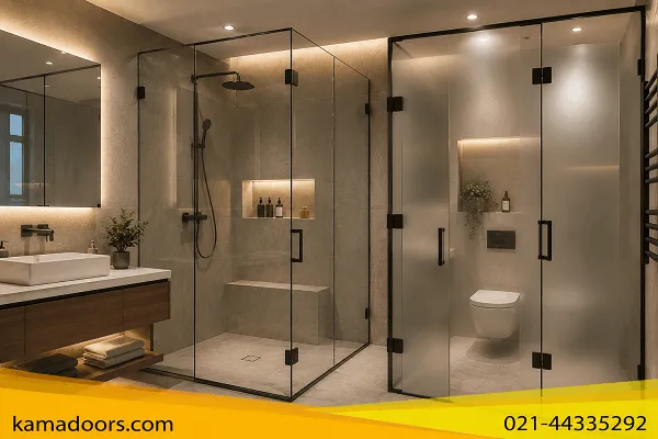 راهنمای جامع و تخصصی انتخاب شیشه مناسب برای هر فضای ساختمان 3 | سرویسبهداشتی و حمام (مقاومت در برابر رطوبت)