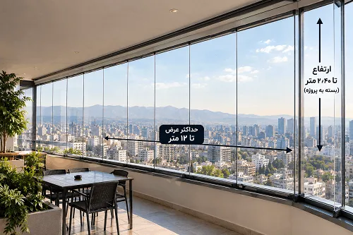 حداکثر ارتفاع استاندارد شیشه بالکن